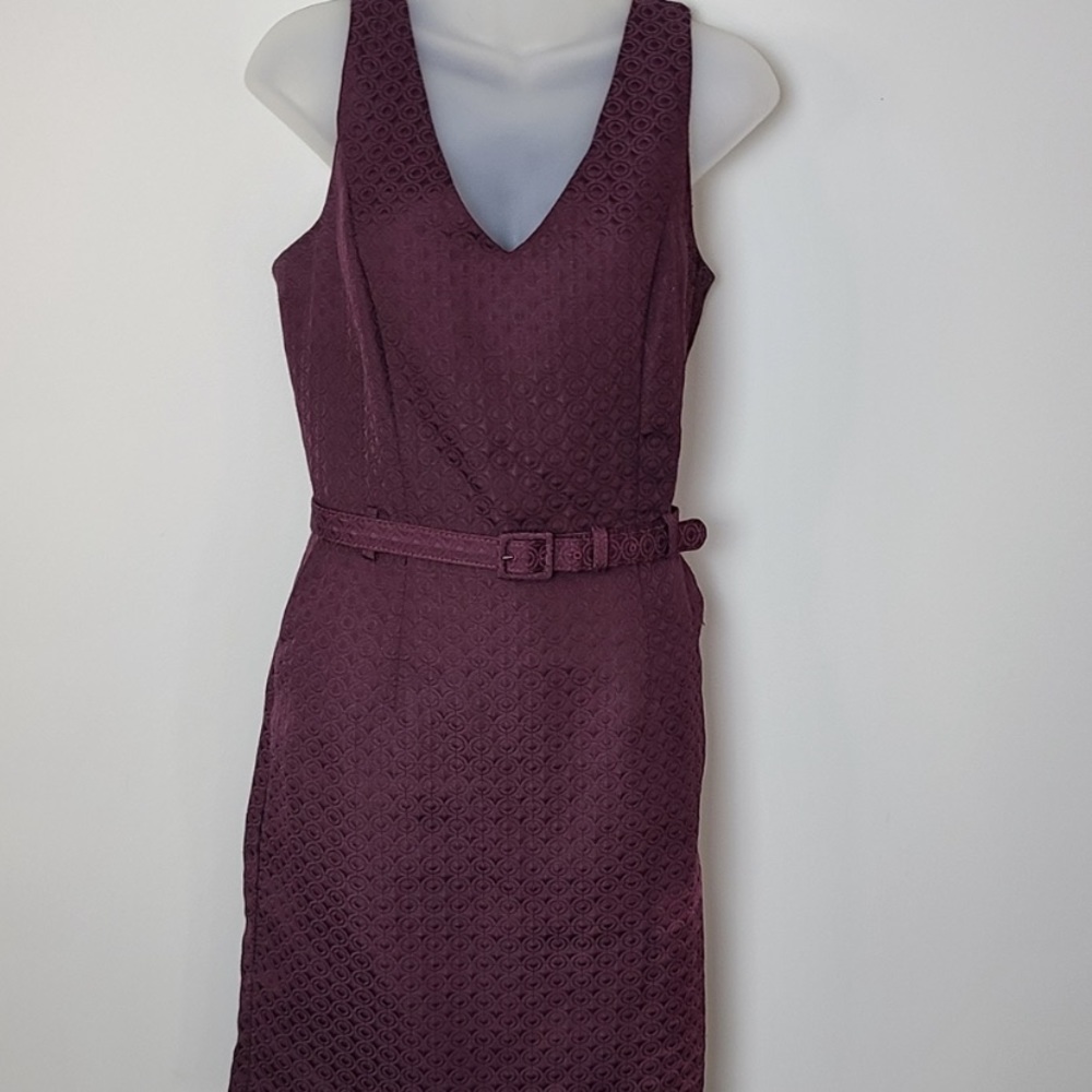 Banana Republic purple dress w belt and pockets size 10
